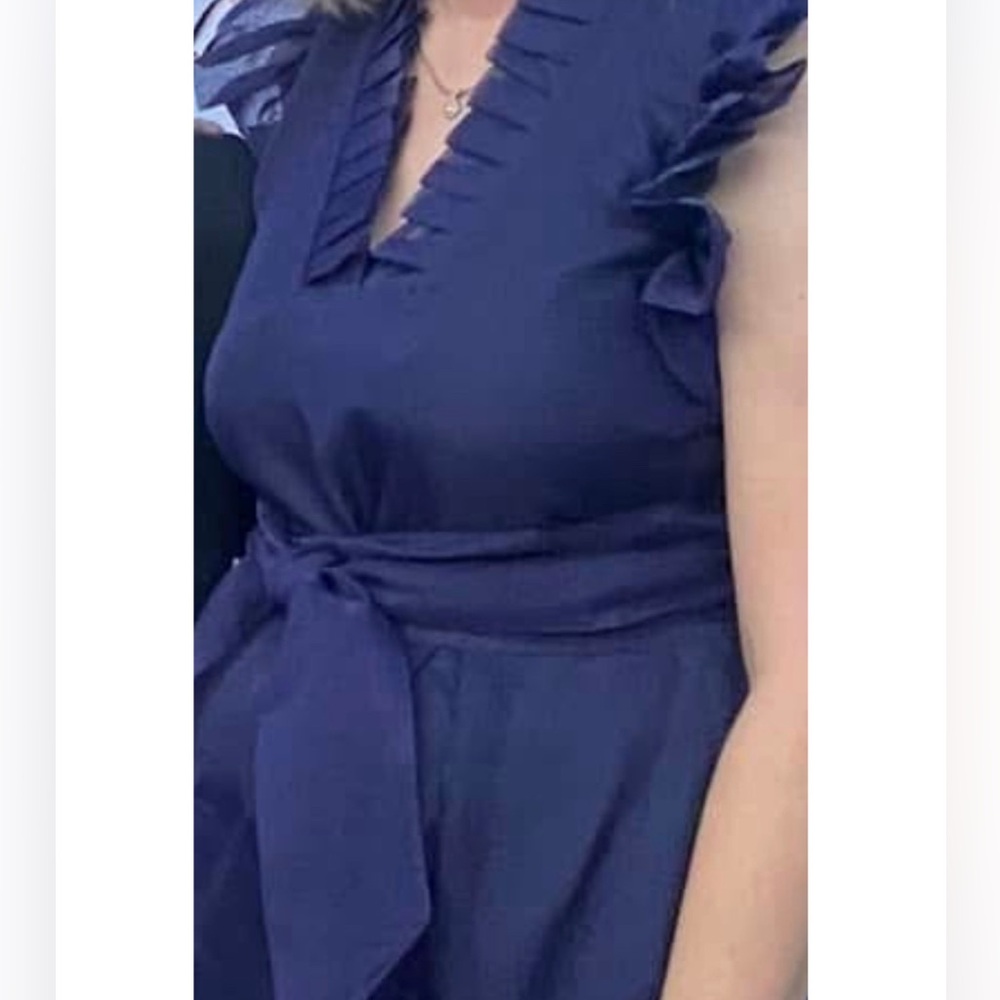 🌟SUE SARTOR🌟 Navy Formal Firenze Dress - Picture 2 of 10